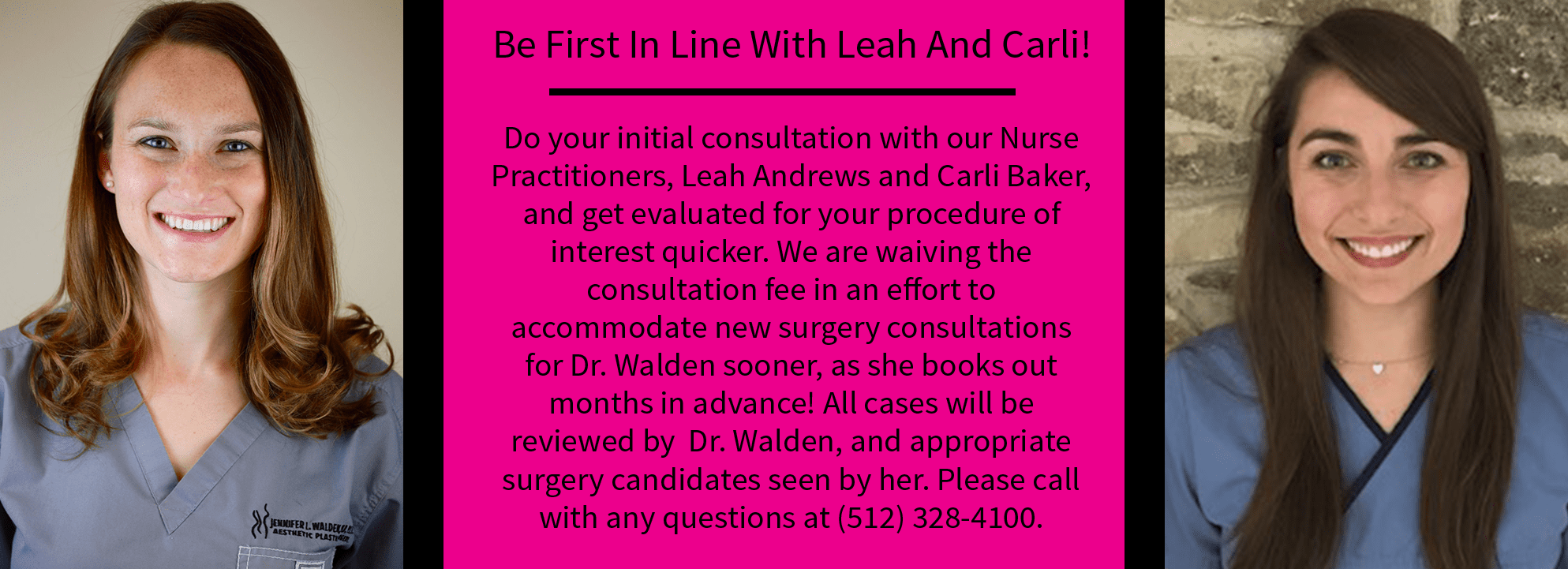 First in line with Leah and Carli | Plastic Surgery Consultations First in line with Leah and Carli | Plastic Surgery Consultations