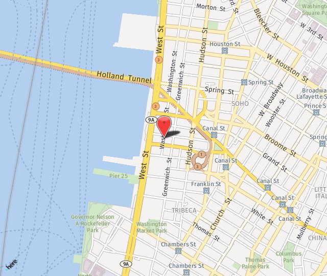 Location Map: 418 Washington Street New York, NY 10013